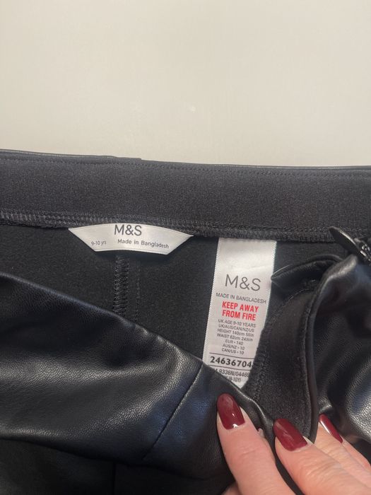 Pantaloni piele M&S,mar.9-10 ani