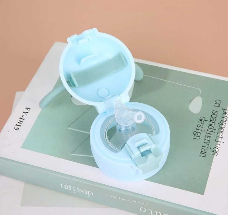 Детска бутилка за вода тип Термос 2 в 1 от неръждаема стомана