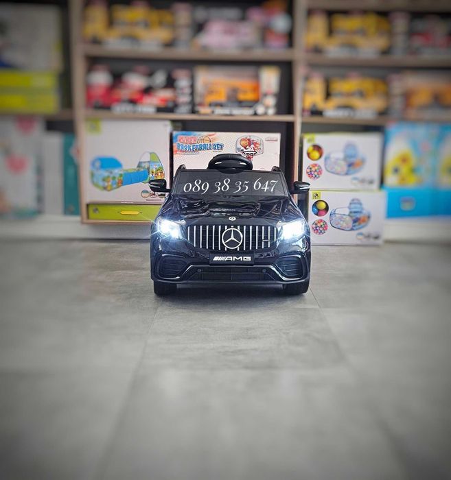 ПРОМОЦИЯ ДО 31.05!НОВО!Акумулаторна кола Mercedes-Benz GLC63 AMG с 12V батерия,меки гуми,кожена седалка,металик