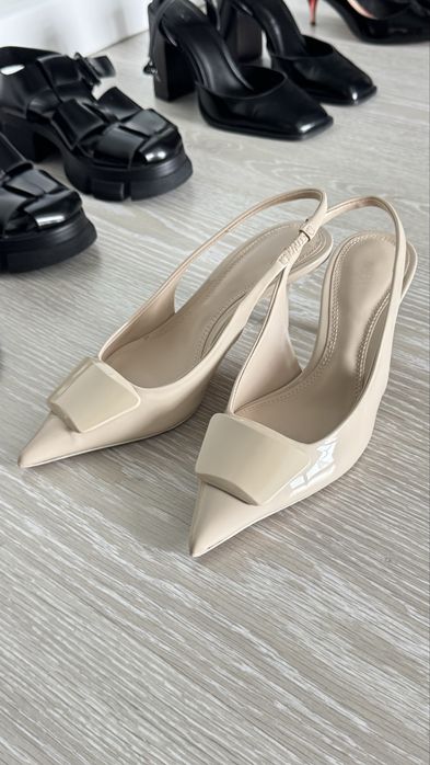 Мюли Zara бежевые
