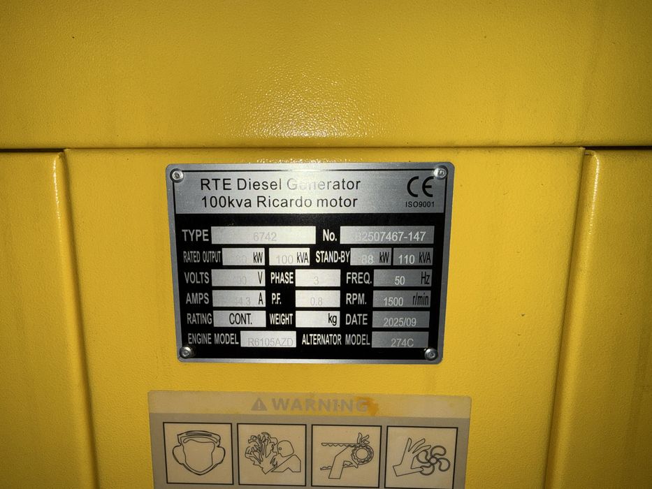 Vand generator curent 100KVA