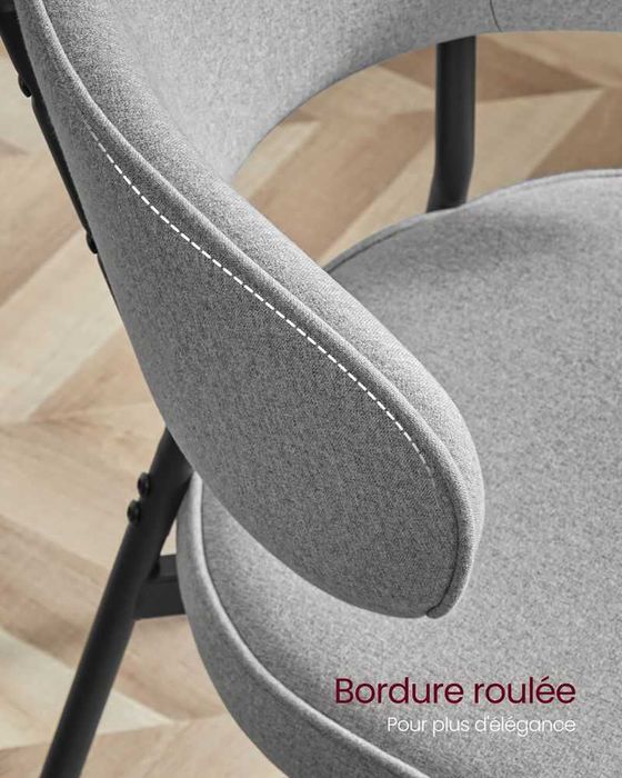 Атрактивен стол в сиво с облегалка