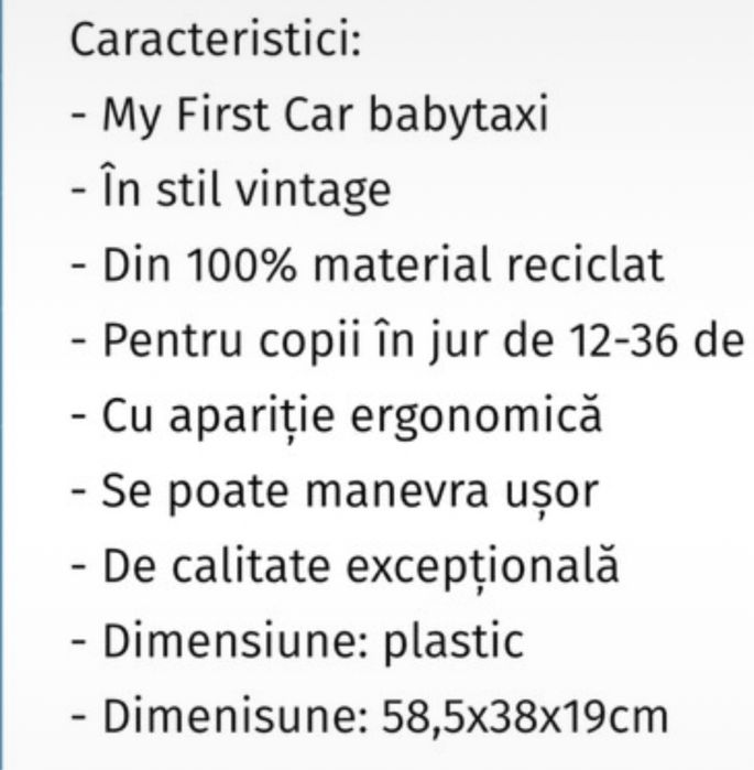 Masinuta copii Clementoni