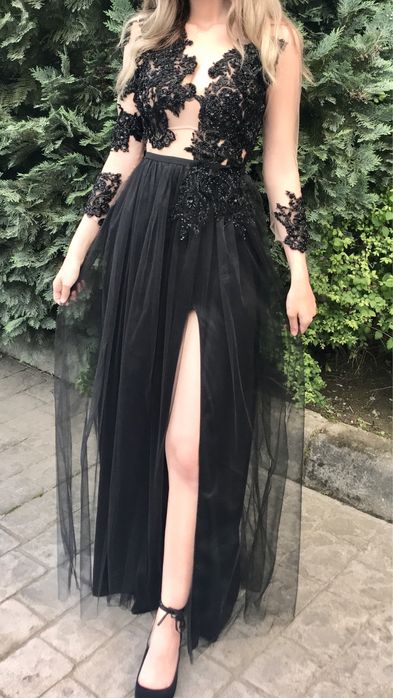 Rochie neagra facuta la comanda