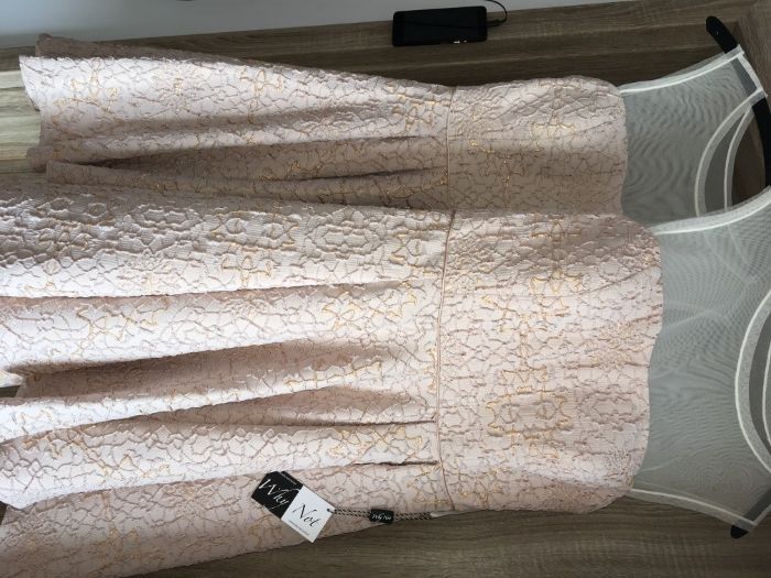 Rochii ocazie roz/nude, marimea 36, 38 si 40 - S, M, L