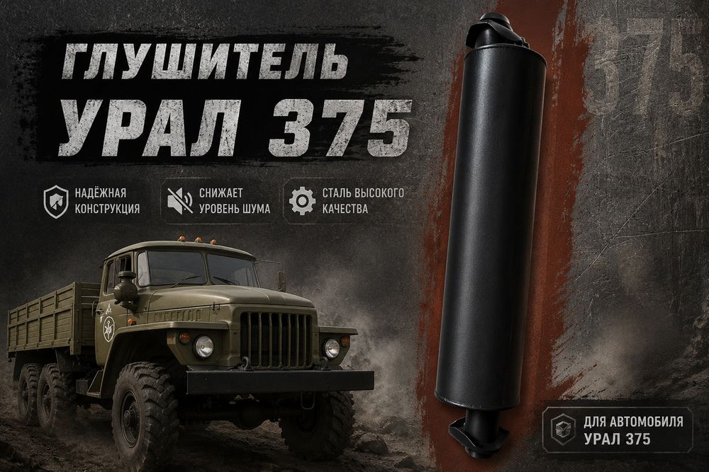Глушитель ЗИЛ-130 / Урал-375. Новый. Усиленный.