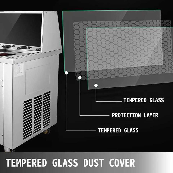 НОВА ПРОФЕСИОНАЛНА Машина за Тайландски сладодолед 2 плочи 380X380