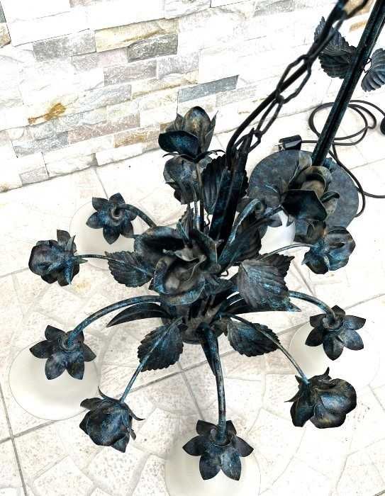 Superb set Art Nouveau Florentine Florence-candelabru-lampa podea-Italia