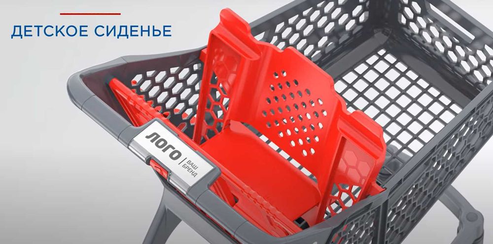 Покупательская "Пластиковая тележка SURF S, 100л" тележка для магазина