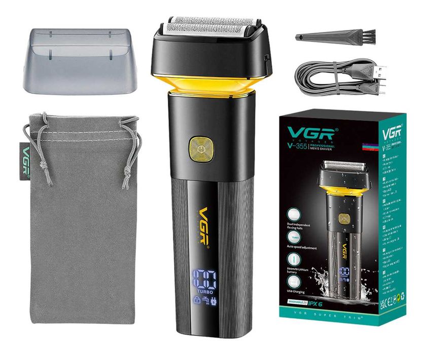 Безжична електрическа самобръсначка  VGR 355 LED дисплей водоустойчивa