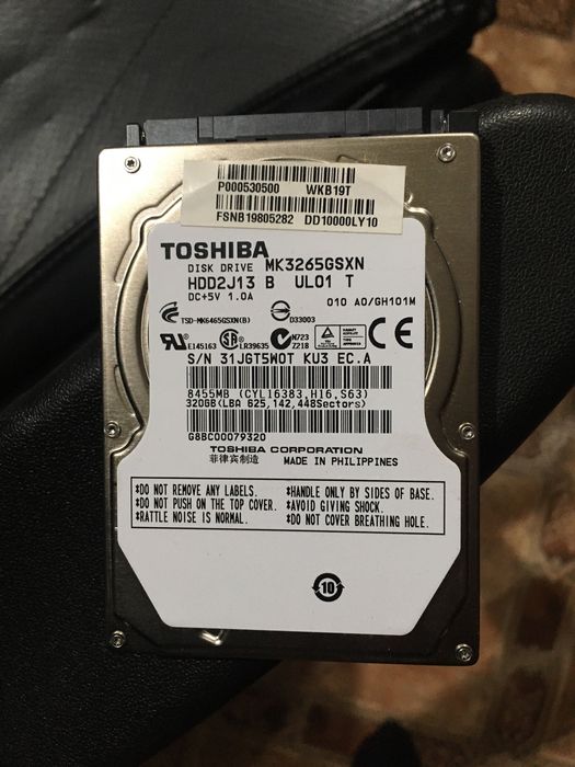 Hdd 320gd рабочий. Проверить можем только установив в ваш ноут.