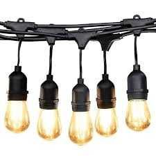 Градински LED Гирлянд с 10 крушки топла бяла светлина