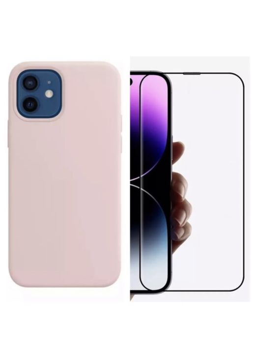 Husa Color Alcantara+Folie Sticla Iphone 14/15/16E/17 PLUS PRO MAX AIR