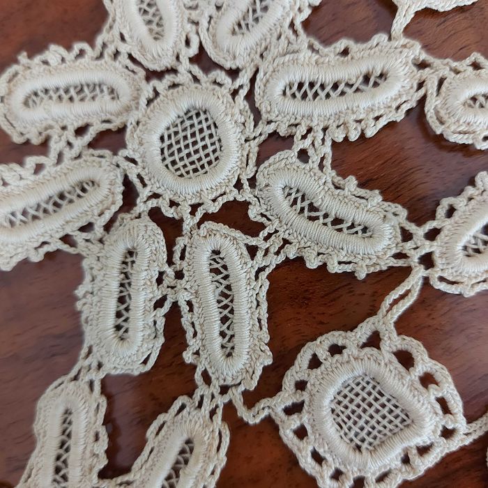 Dantele fine din macrame SET complet 7 obiecte