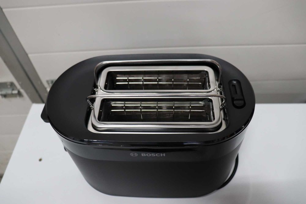 Компактен тостер Bosch MyMoment TAT2M123, вградена приставка за хлебче