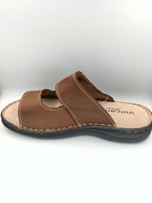 Saboți din piele naturală lucioasă