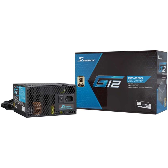 Sursa Seasonic G12 GC-650 (2024), 80+ Gold, Cabluri fixe, 650W, Negru