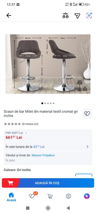 Set masa tip Bar și scaune bar