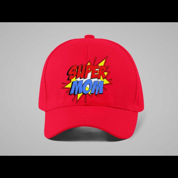 Шапка с козирка Super Mom