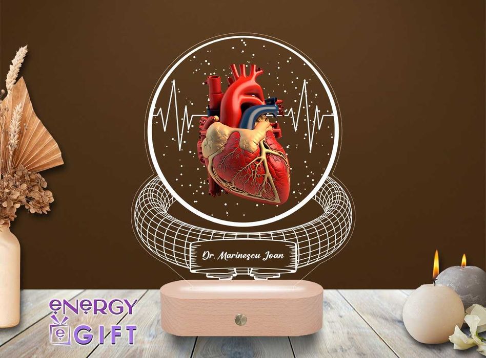 Lampa Led Personalizata – Medic Cardiolog