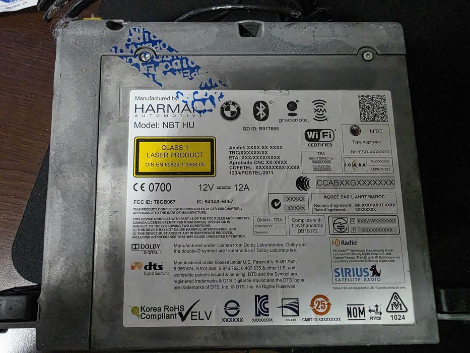 Display Bmw seria 5, F10, X5, F15, Controller ZBE, Unitate NBT