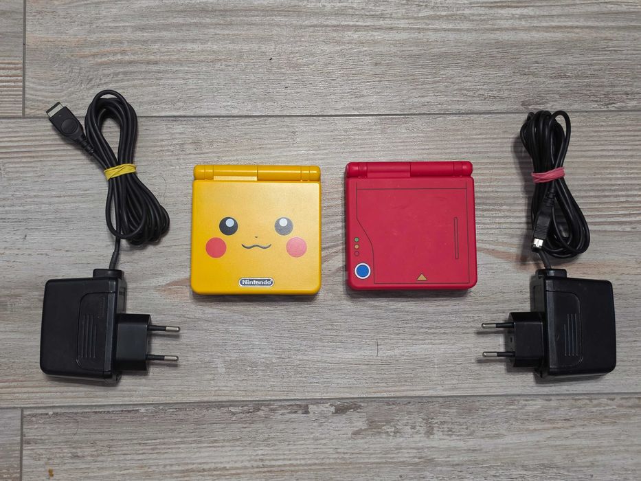 Nintendo Gameboy Advance SP cu ecran IPS V5, carcasa si baterie noua aftermarket