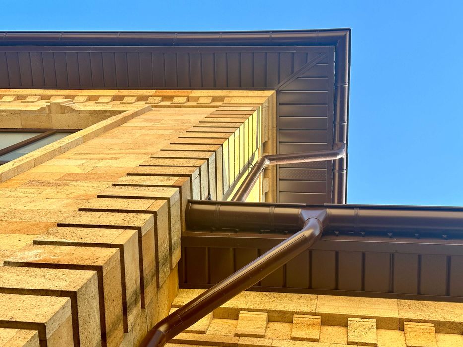 Водосточная система Металл. Металлосайдинг, профлист, софиты.