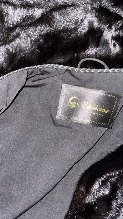 Норковая шуба черная