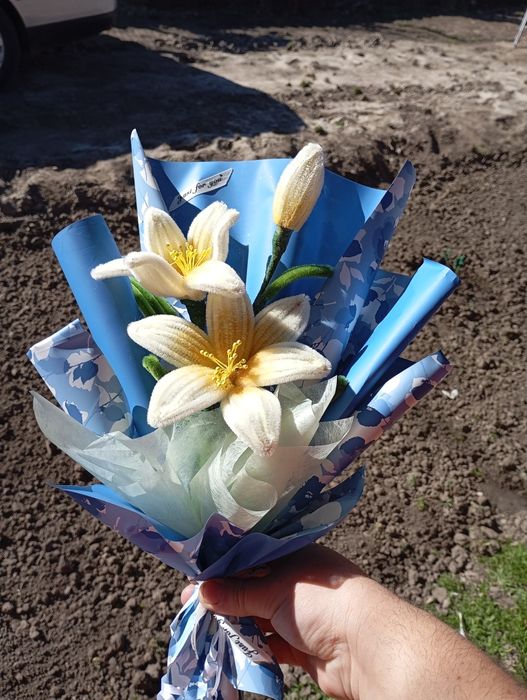 Buchete flori handmade din sârmă plușată 
Nu se ofilesc niciodată și