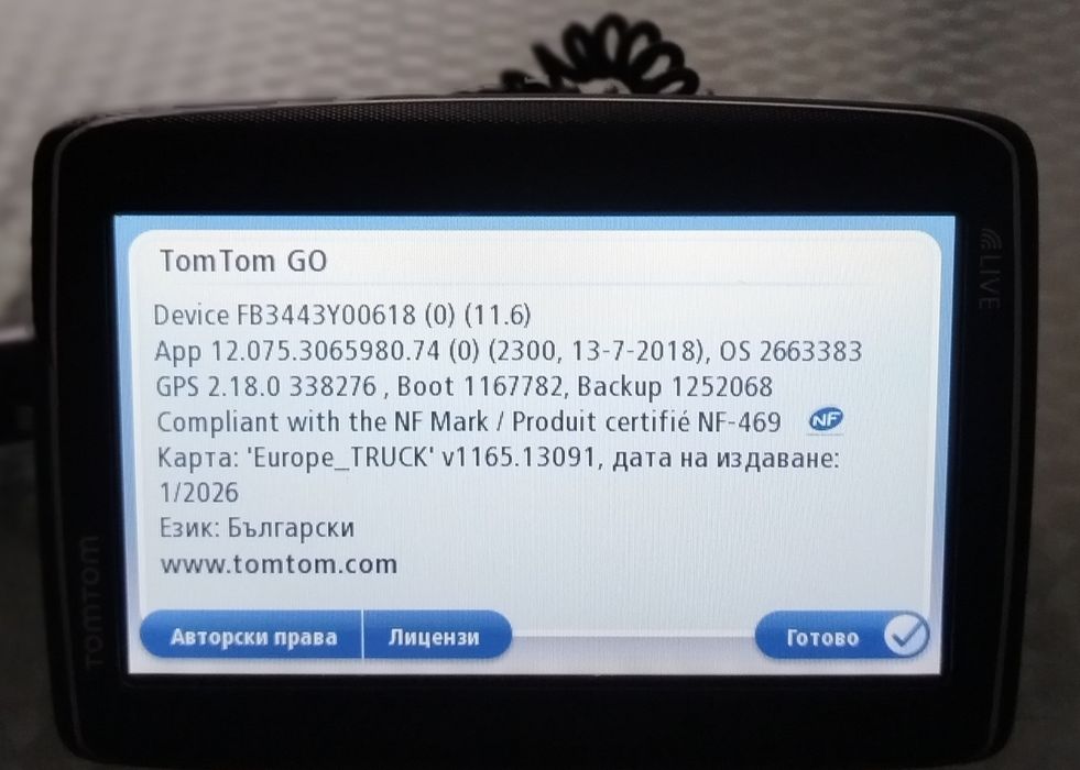 TomTom Go 825 live Truck