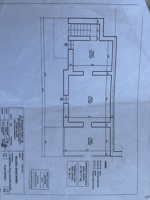 Apartament la casa pe deal,singur in curte.