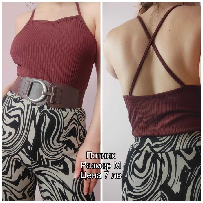 Дамски летни потнци, блузки къс топ