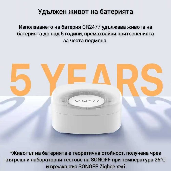 SONOFF SNZB-05P & WLDC200 Комплект Сензор + Кабел за отркиване на теч