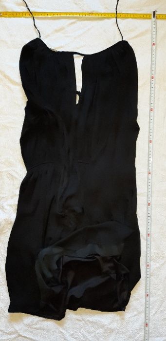 Промо! рокля Zara - ефирна, черна, дълъг ръкав