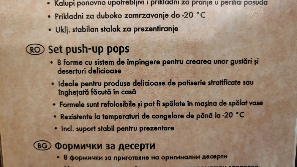 Set 8 recipiente pt desert/inghetata, NOU Lidl