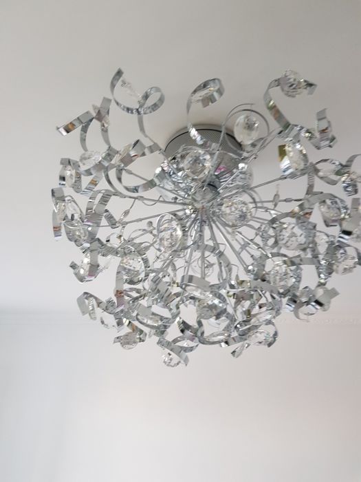 Люстра потолочная хромированная