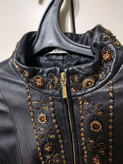 Кожаный плащ женский