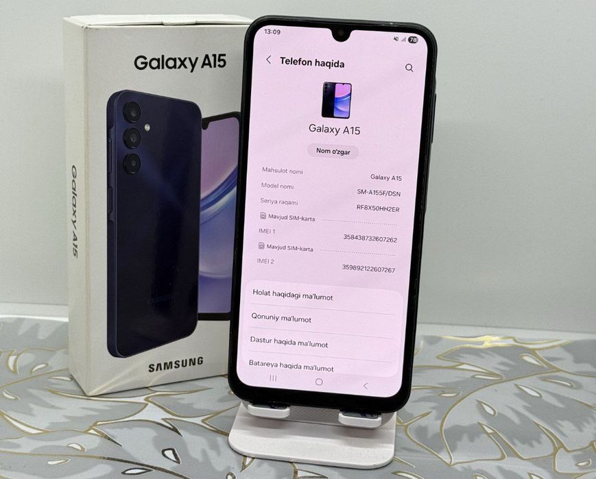 Samsung A15 xotira 4/128