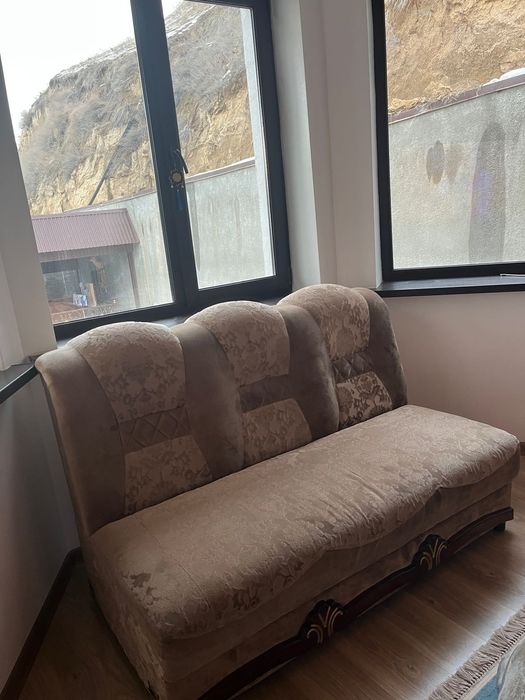 Диван, коричневый, угловой