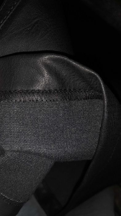 Брюки кюлоты кожанные