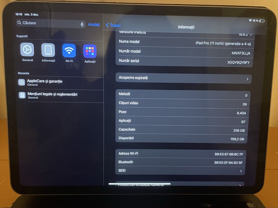 Ipad pro 11 gen 4 2022 11” 256 GB