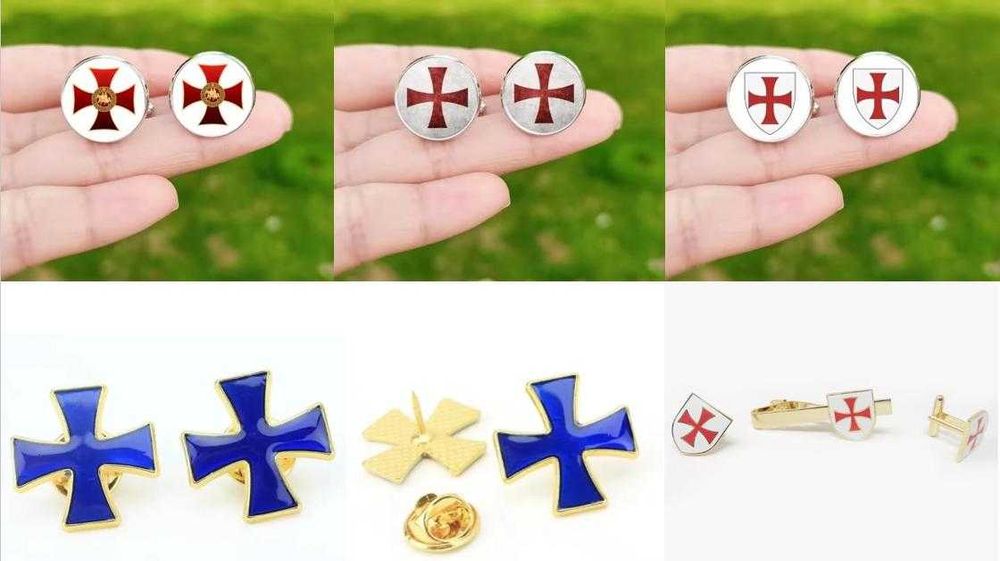 Копчета за Ръкавели Масонски Тамплиер Freemasons Illuminati Cufflinks