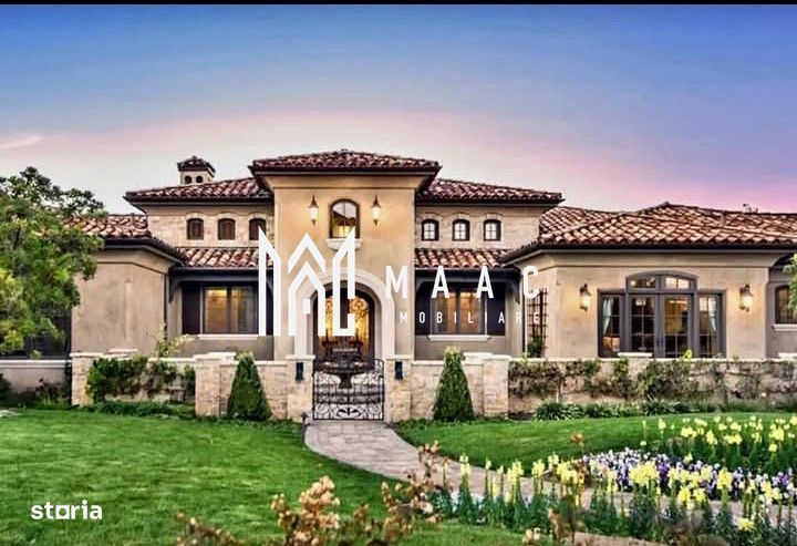 Casa stil mediteranian 4 dormitoare 800 mp teren Tocile Sibiu