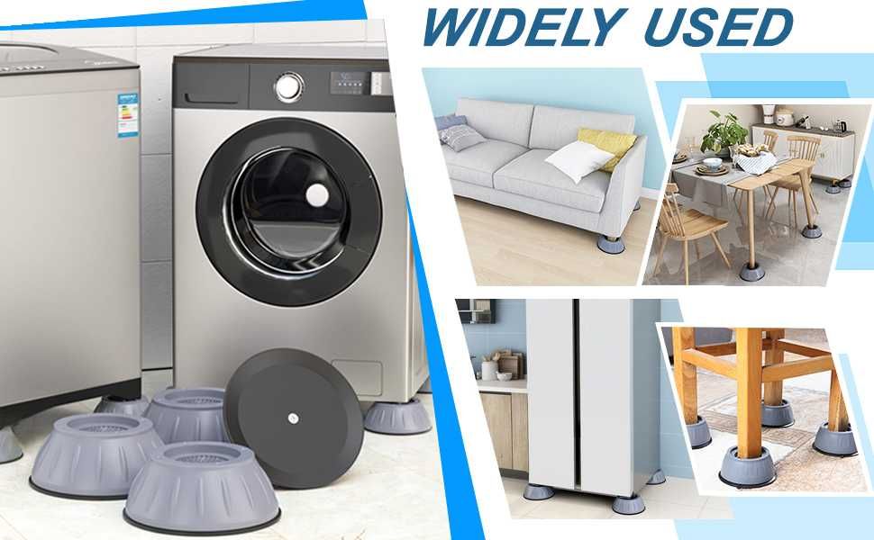 Set 4 picioare, anti-zgomot si antiderapante vibratii masina de spalat