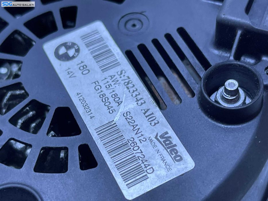 Alternator 180A BMW Seria 3 F30 F31 316 318 320 325 2.0 D 2011 - 2018 Cod 7823343 2607244D [AV1340]