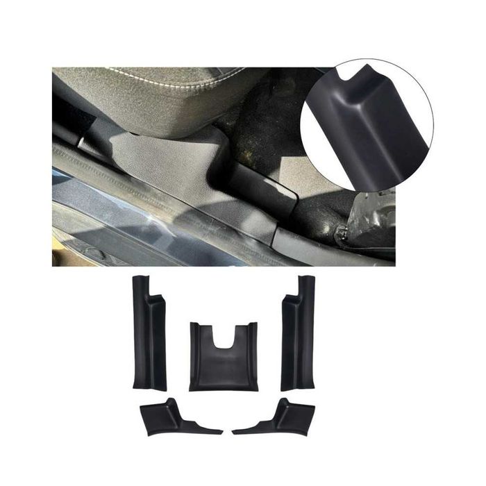 Set protectie praguri interior auto si tunel median compatibil Dacia Duster II 2018-2024