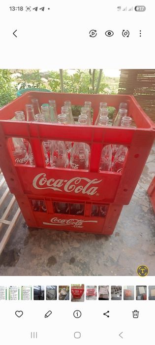 Продам бутылки от колы с ящиками