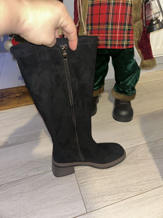 Cizme  elegante imitatie piele intoarsa