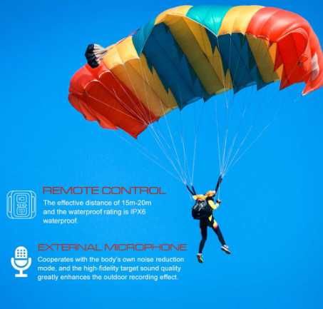 Екшън камера Apexcam M80 Pro EIS, 4K, 20MP, спортна камера