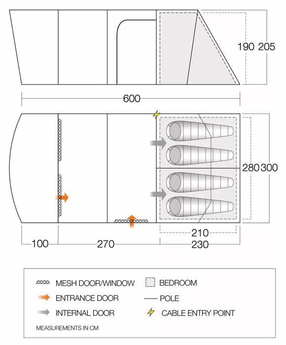 Къмпинг палатка Vango Aether 450 xl
